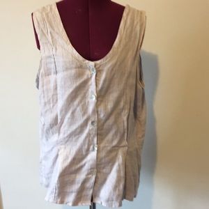 Vintage FLAX by Jeanne Engelhart sleeveless shirt